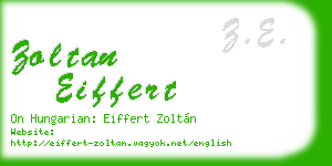 zoltan eiffert business card
